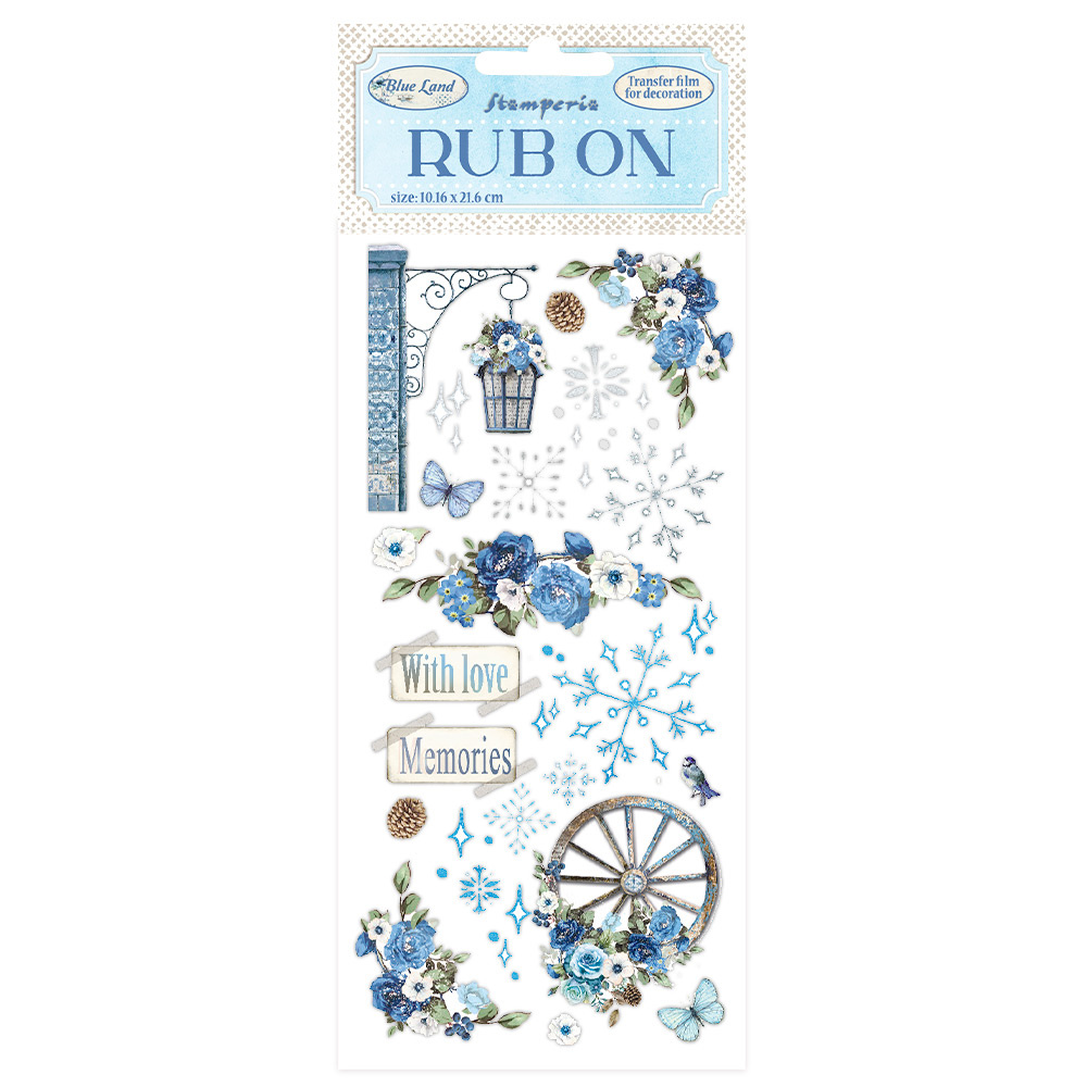 Stamperia Rub-on cm 10,16x21,6 - Blue Land