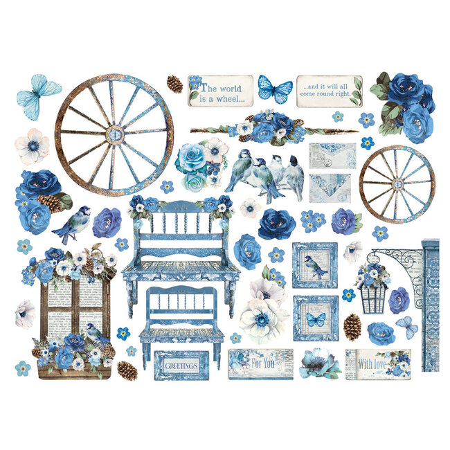 Stamperia Die cuts assorted - Blue Land
