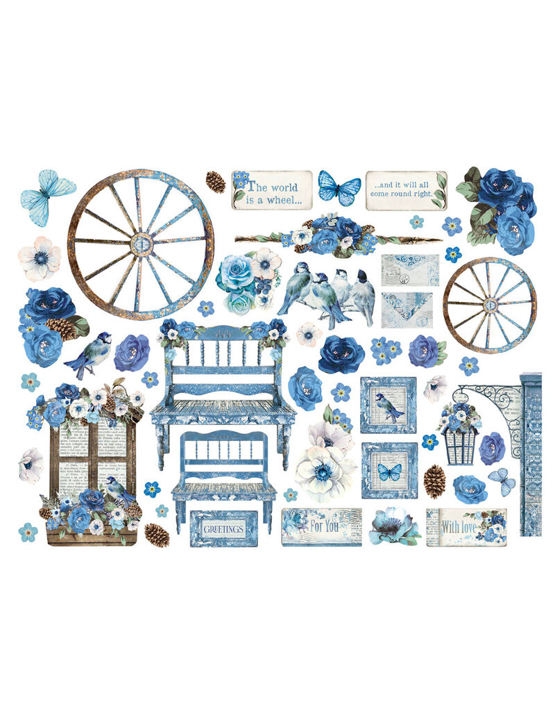 Stamperia Die cuts assorted - Blue Land