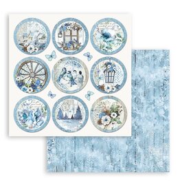 Stamperia Scrapbooking Double face sheet - Blue Land rounds