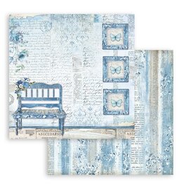 Stamperia Scrapbooking Double face sheet - Blue Land bench