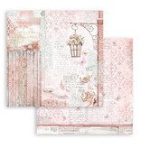 Stamperia Scrapbooking Small Pad 10 sheets cm 20,3X20,3 (8"X8") - Roseland