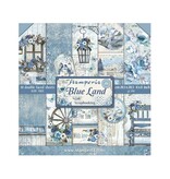 Stamperia Scrapbooking Small Pad 10 sheets cm 20,3X20,3 (8"X8") - Blue Land