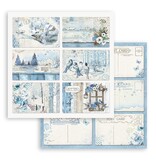 Stamperia Scrapbooking Small Pad 10 sheets cm 20,3X20,3 (8"X8") - Blue Land