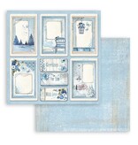 Stamperia Scrapbooking Small Pad 10 sheets cm 20,3X20,3 (8"X8") - Blue Land