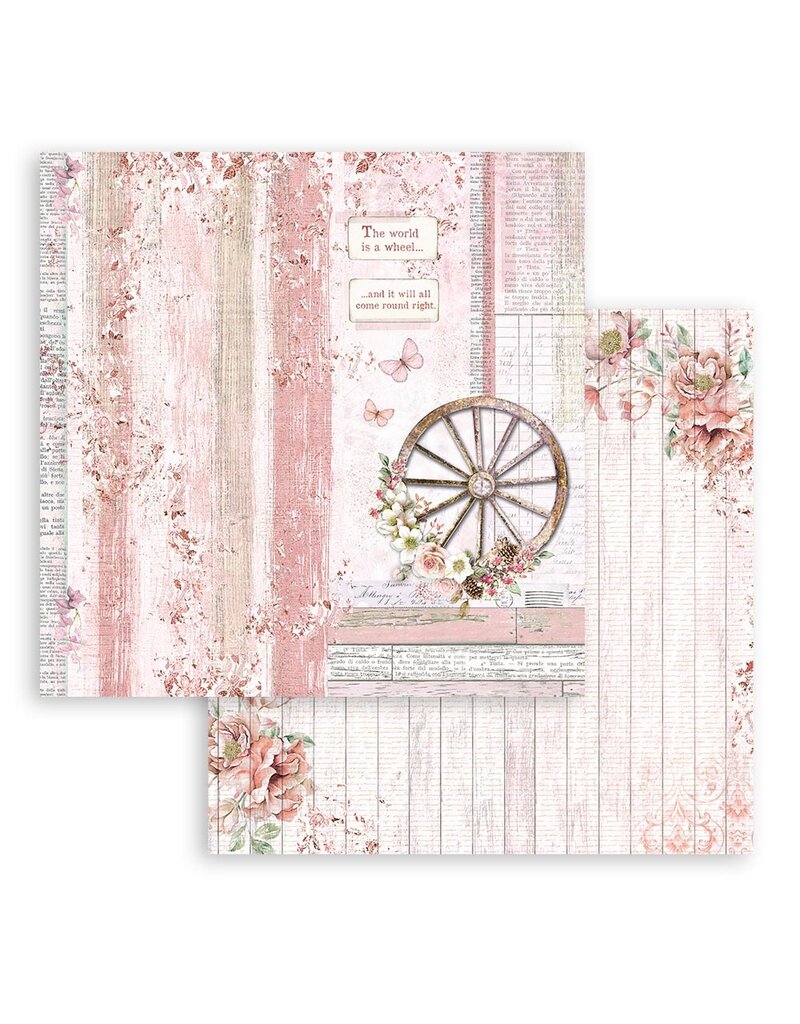 Stamperia Scrapbooking Pad 10 sheets cm 30,5x30,5 (12"x12") - Roseland