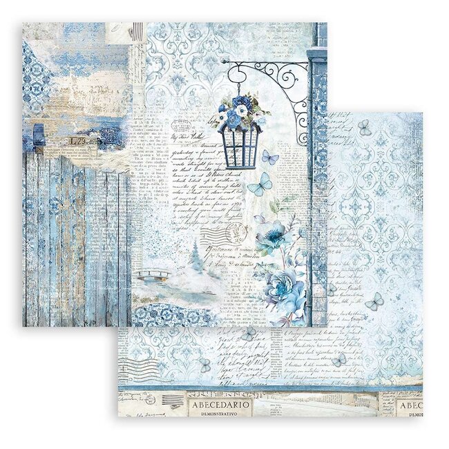 Stamperia Scrapbooking Pad 10 sheets cm 30,5x30,5 (12"x12") - Blue Land