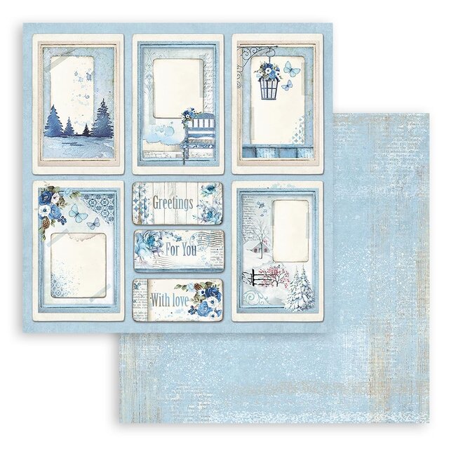 Stamperia Papierblok 30,5x30,5 cm - 10 vellen - Blue Land