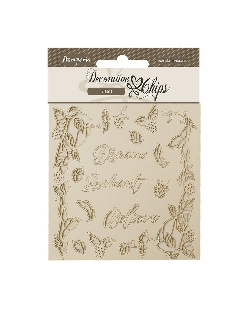 Stamperia Decorative chips cm 14x14 - Woodland dream