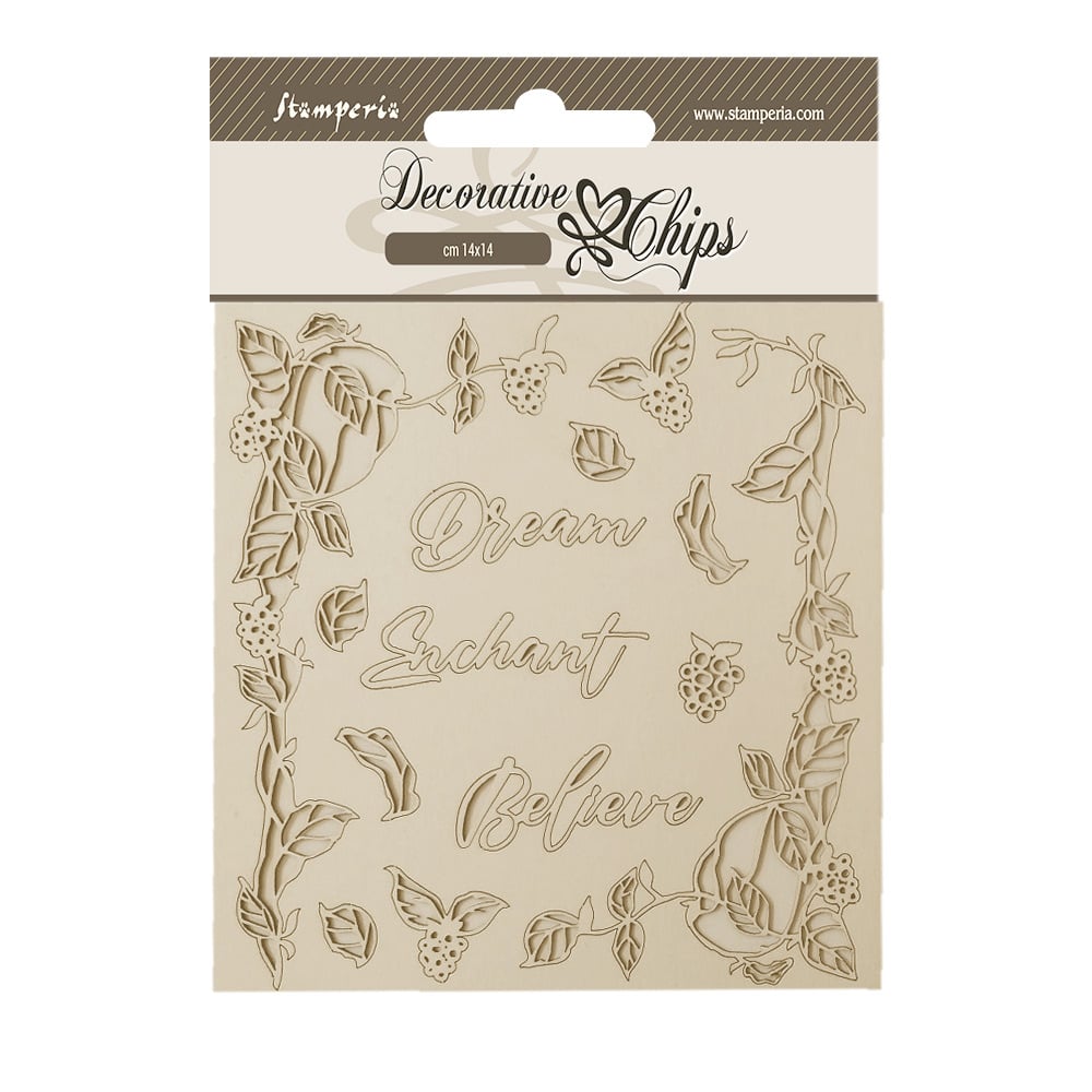 Stamperia Decorative chips cm 14x14 - Woodland dream