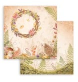 Stamperia Scrapbooking Small Pad 10 sheets cm 20,3X20,3 (8"X8") - Woodland