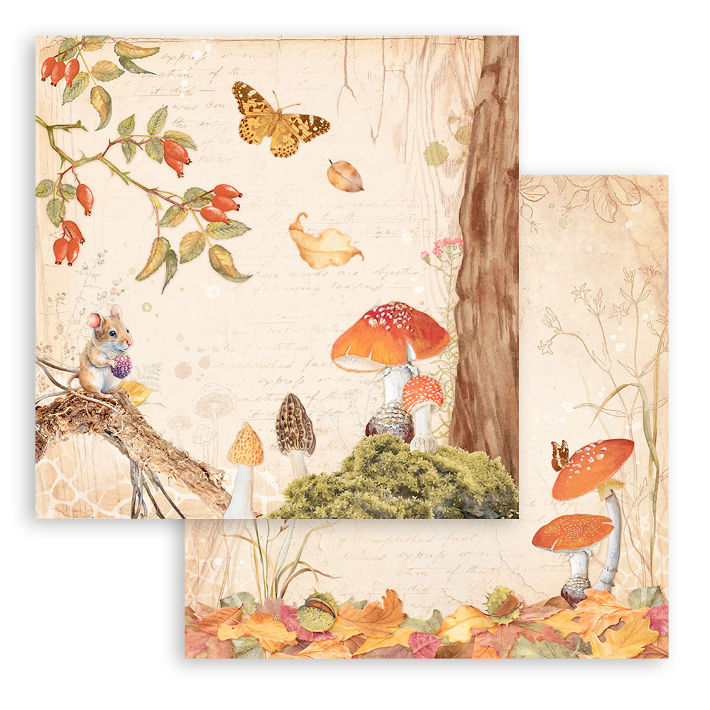 Stamperia Scrapbooking Pad 10 sheets cm 30,5x30,5 (12"x12") - Woodland