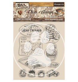 Stamperia Acrylic stamp cm 14x18 - Coffee and Chocolate chocolate elements