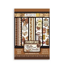 Stamperia Washi pad 8 sheets A5 - Coffee and Chocolate