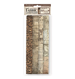 Stamperia Pack 4 sheets fabric cm 30x30 - Coffee and Chocolate