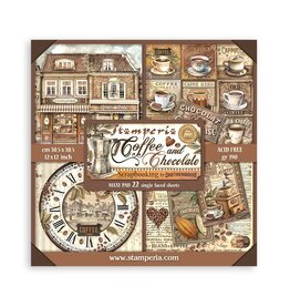 Stamperia Scrapbooking Pad 22 sheets cm 30,5x30,5 (12"x12") Single face - Coffee and Chocolate