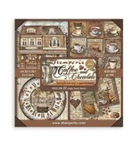 Stamperia Scrapbooking Pad 22 sheets cm 20,3X20,3 (8"X8") Single Face   Coffee and Chocolate