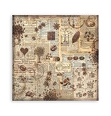 Stamperia Scrapbooking Pad 22 sheets cm 20,3X20,3 (8"X8") Single Face   Coffee and Chocolate