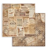 Stamperia Scrapbooking Small Pad 10 sheets cm 20,3X20,3 (8"X8") - Coffee and Chocolate