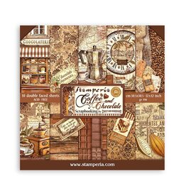 Stamperia Scrapbooking Pad 10 sheets cm 30,5x30,5 (12"x12") - Coffee and Chocolate