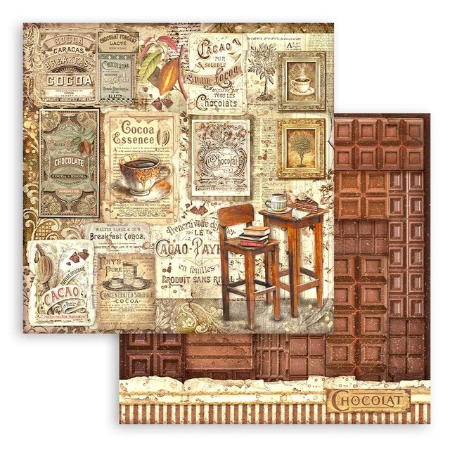 Stamperia Scrapbooking Pad 10 sheets cm 30,5x30,5 (12"x12") - Coffee and Chocolate