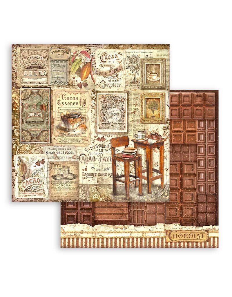 Stamperia Scrapbooking Pad 10 sheets cm 30,5x30,5 (12"x12") - Coffee and Chocolate