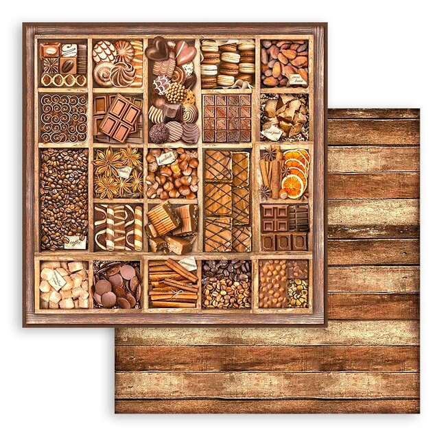 Stamperia Scrapbooking Pad 10 sheets cm 30,5x30,5 (12"x12") - Coffee and Chocolate