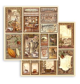 Stamperia Scrapbooking Double face sheet - Coffee and Chocolate cards