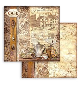 Stamperia Scrapbooking Double face sheet - Coffee and Chocolate grinder