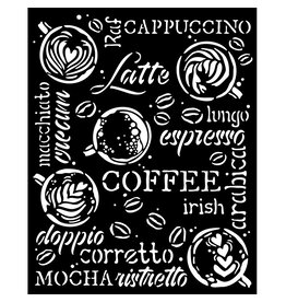 Stamperia Thick stencil cm 20X25 - Coffee and Chocolate Cappuccino