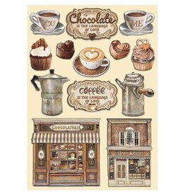 Stamperia Colored Wooden shape A5 - Coffee and Chocolate