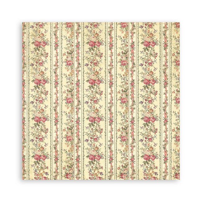 Stamperia Pack 4 sheets fabric cm 30x30 - Precious