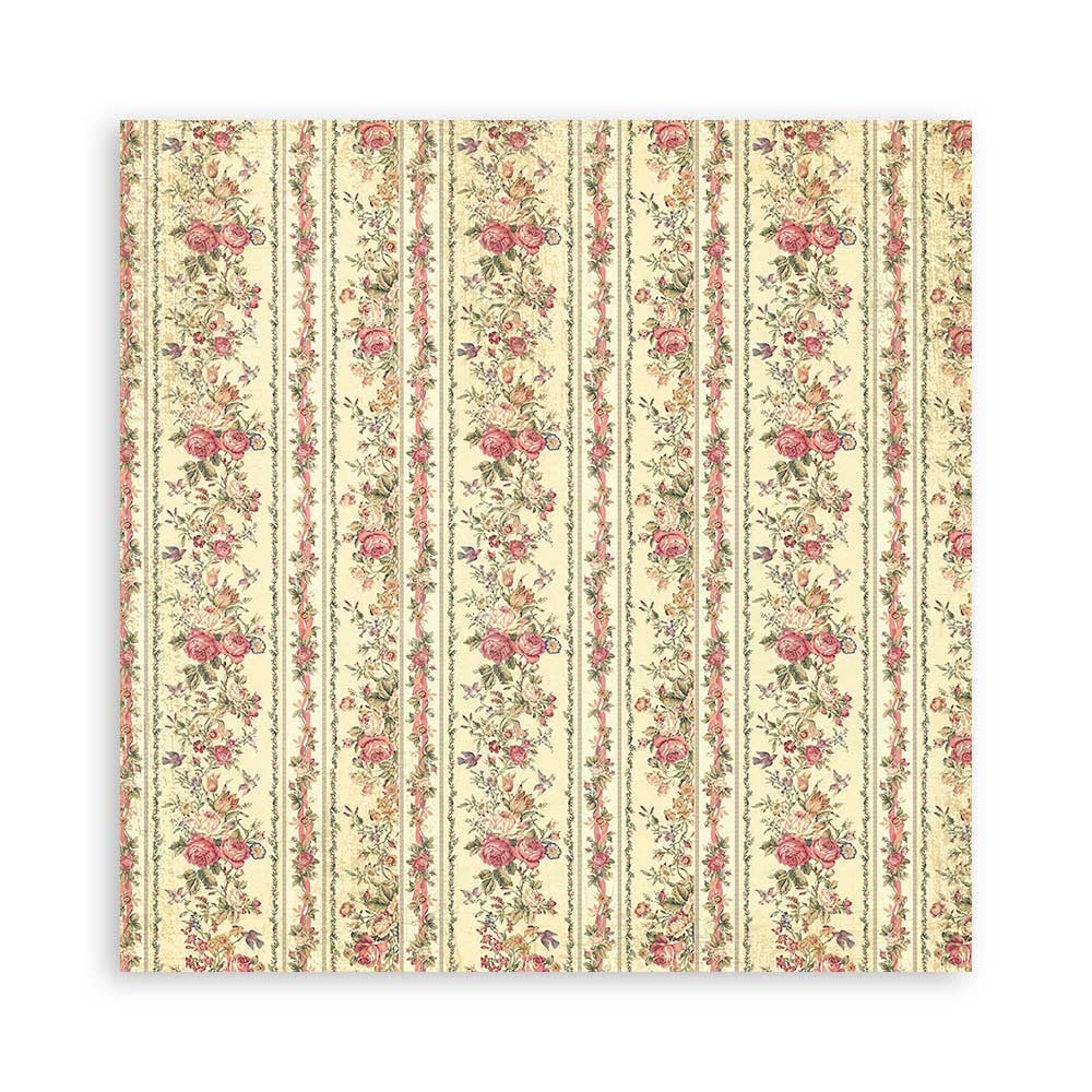 Stamperia Pack 4 sheets fabric cm 30x30 - Precious