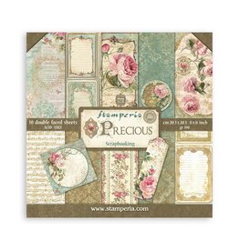 Stamperia Scrapbooking Small Pad 10 sheets cm 20,3X20,3 (8"X8") - Precious