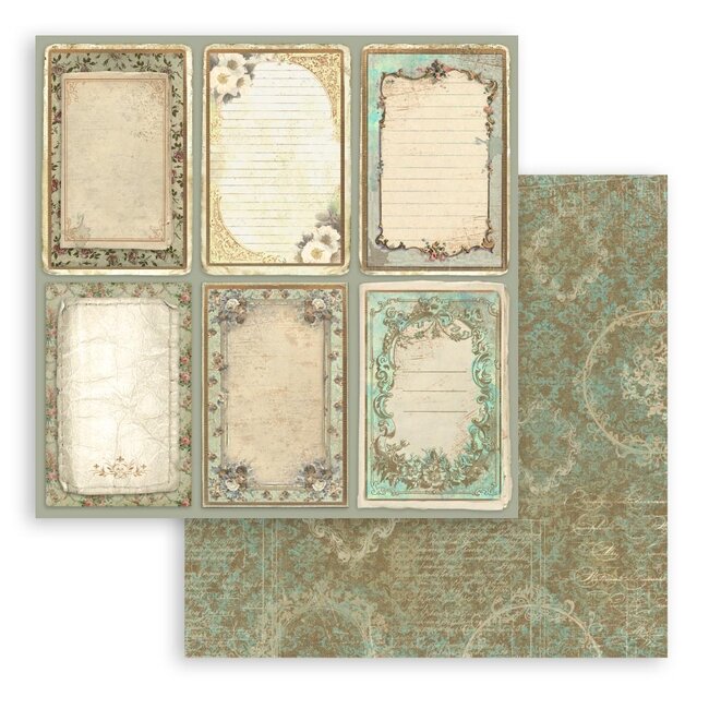 Stamperia Scrapbooking Small Pad 10 sheets cm 20,3X20,3 (8"X8") - Precious