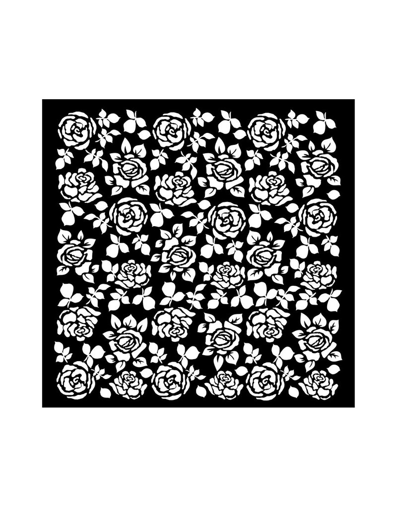 Stamperia Thick stencil cm 18X18 - Precious roses pattern
