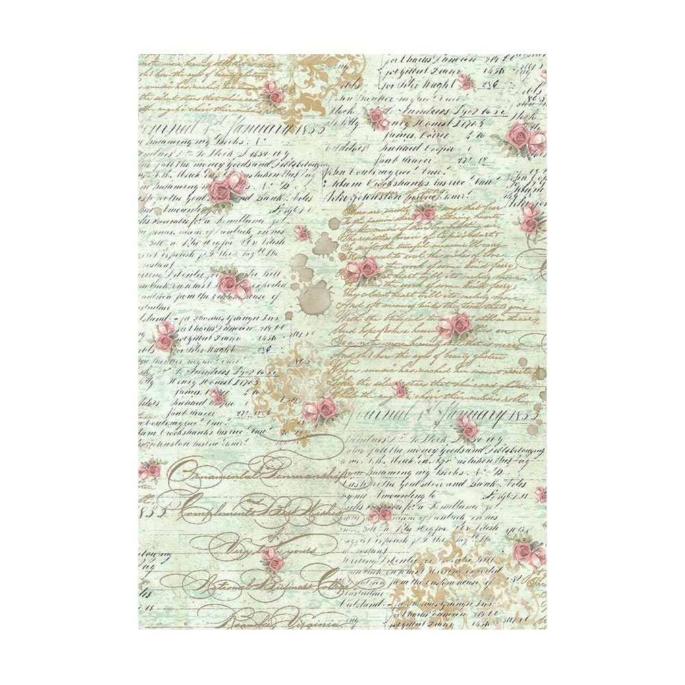 Stamperia Selection 8 Rice paper A6 backgrounds - Precious