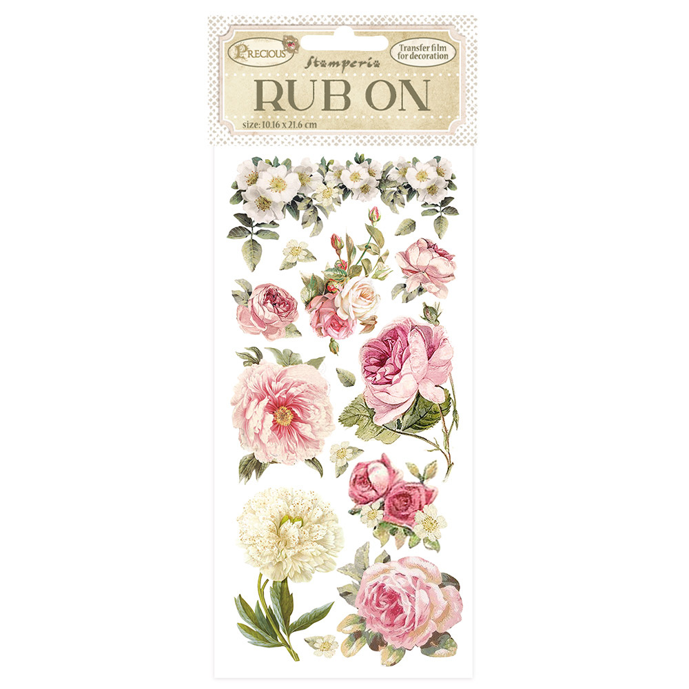 Stamperia Rub-on cm 10,16x21,6 - Precious peony