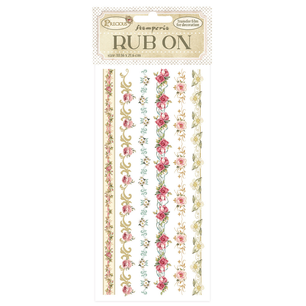 Stamperia Rub-on cm 10,16x21,6 - Precious stripes