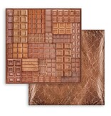 Stamperia Scrapbooking Small Pad 10 sheets cm 20,3X20,3 (8"X8") Backgrounds Selection - Coffee and Chocolate