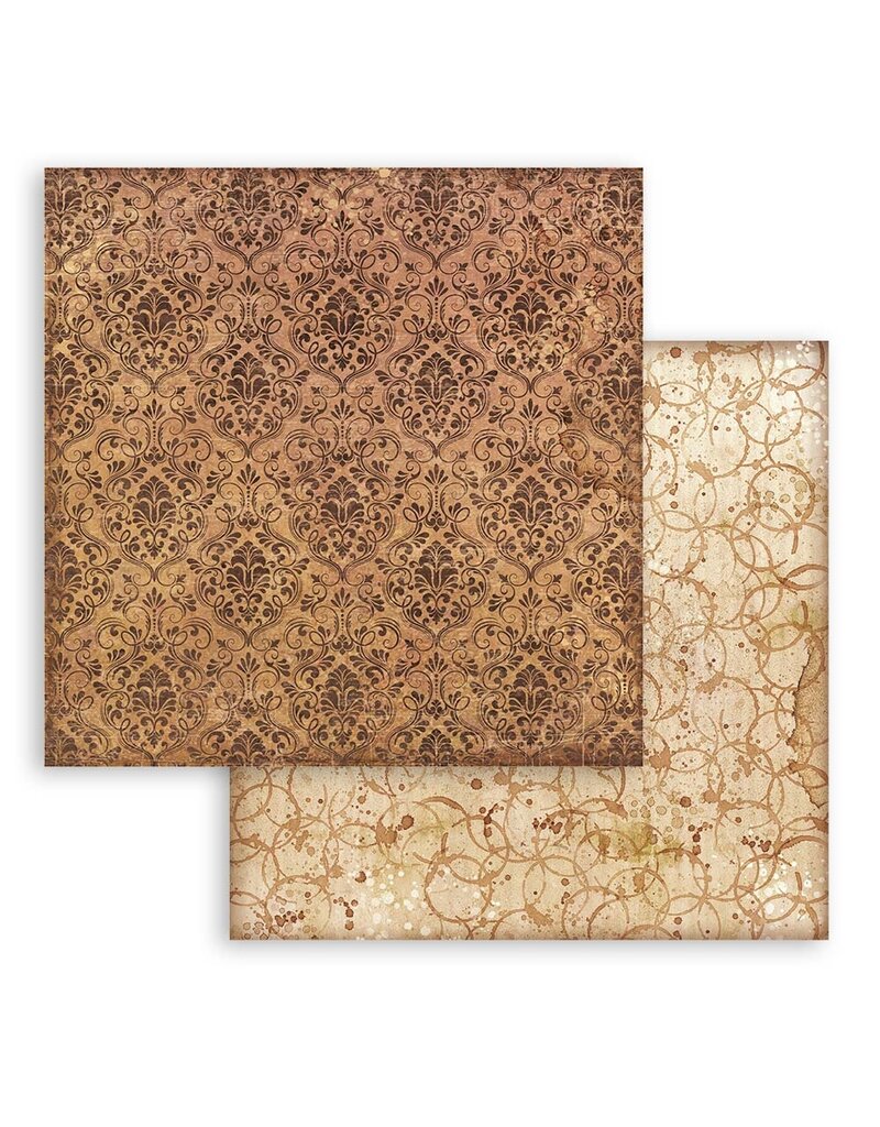 Stamperia Scrapbooking Pad 10 sheets cm 30,5x30,5 (12"x12") Maxi Background selection -  Coffee and Chocolate