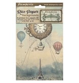 Stamperia Selection 8 Rice paper A6 backgrounds - Voyages Fantastiques