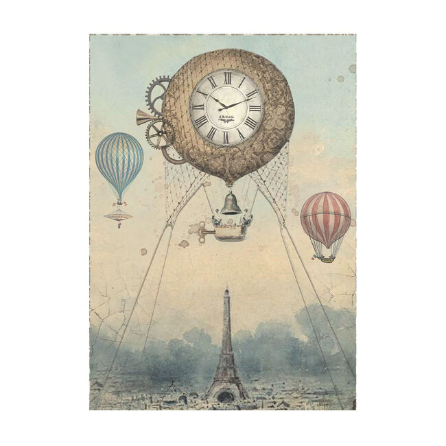 Stamperia Selection 8 Rice paper A6 backgrounds - Voyages Fantastiques