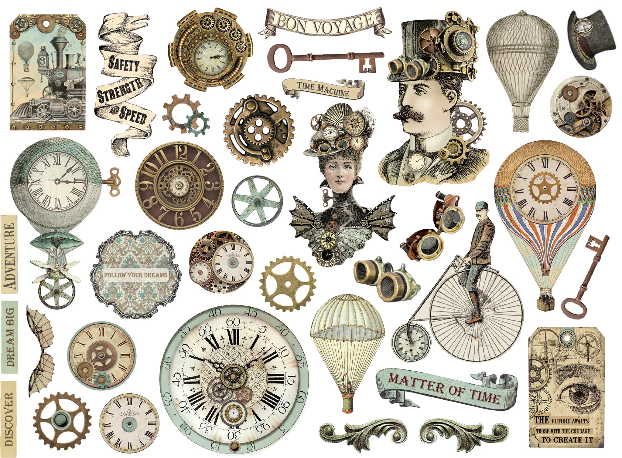 Stamperia Die cuts assorted - Voyages Fantastiques