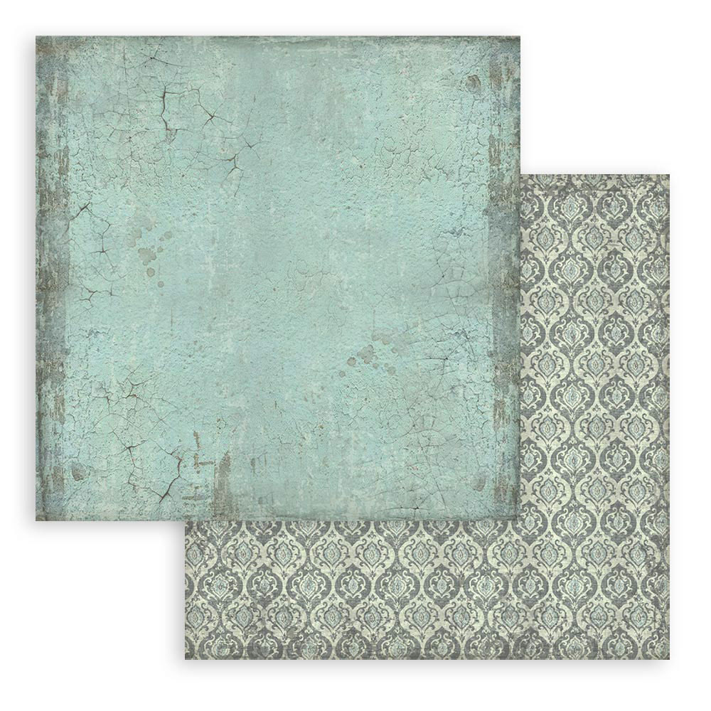 Stamperia Scrapbooking Small Pad 10 sheets cm 20,3X20,3 (8"X8") Backgrounds Selection - Voyages Fantastiques