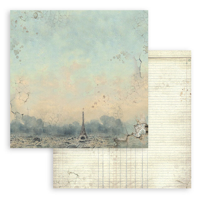 Stamperia Scrapbooking Small Pad 10 sheets cm 20,3X20,3 (8"X8") Backgrounds Selection - Voyages Fantastiques