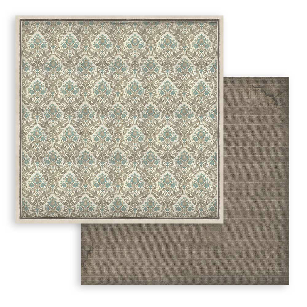 Stamperia Scrapbooking Small Pad 10 sheets cm 20,3X20,3 (8"X8") Backgrounds Selection - Voyages Fantastiques