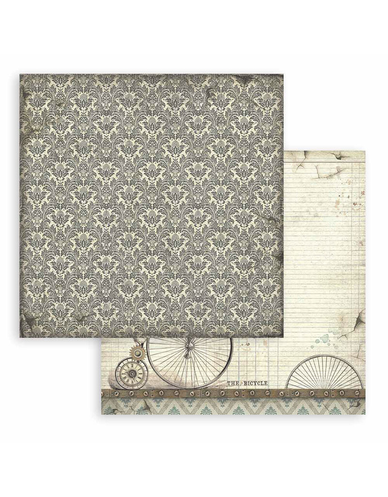 Stamperia Scrapbooking Small Pad 10 sheets cm 20,3X20,3 (8"X8") Backgrounds Selection - Voyages Fantastiques