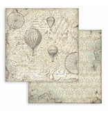 Stamperia Scrapbooking Pad 10 sheets cm 30,5x30,5 (12"x12") Maxi Background selection -  Voyages Fantastiques