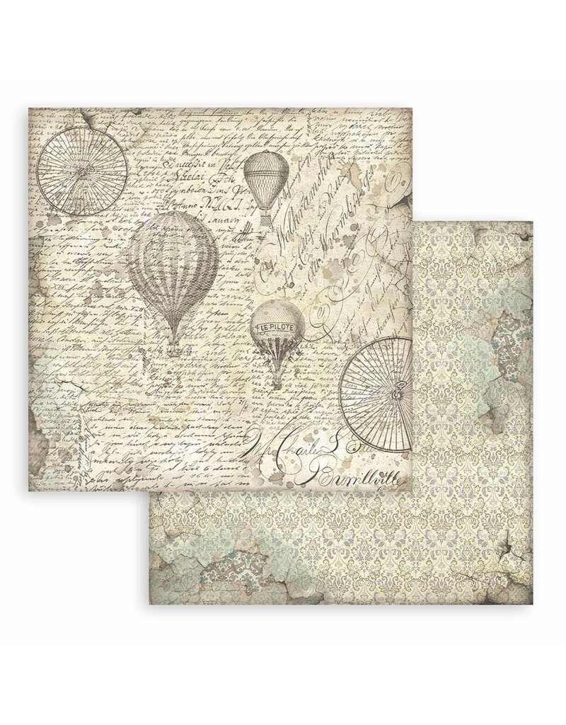 Stamperia Scrapbooking Pad 10 sheets cm 30,5x30,5 (12"x12") Maxi Background selection -  Voyages Fantastiques